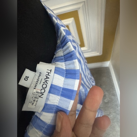 Thakoon x RTR 
Gingham Wrap Midi Skirt Blue Gingham Women's Skirt - Picture 7 of 12